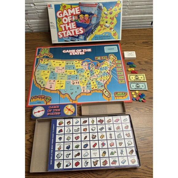 Vintage‎ Game of the States Board Game Milton Bradley 1987 - Picture 7 of 12